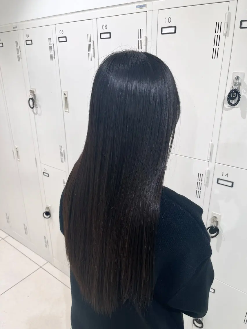 ロング パーマ カット 縮毛矯正 縮毛矯正指名No.1 艶カラー/SHIMAのヘアスタイル
