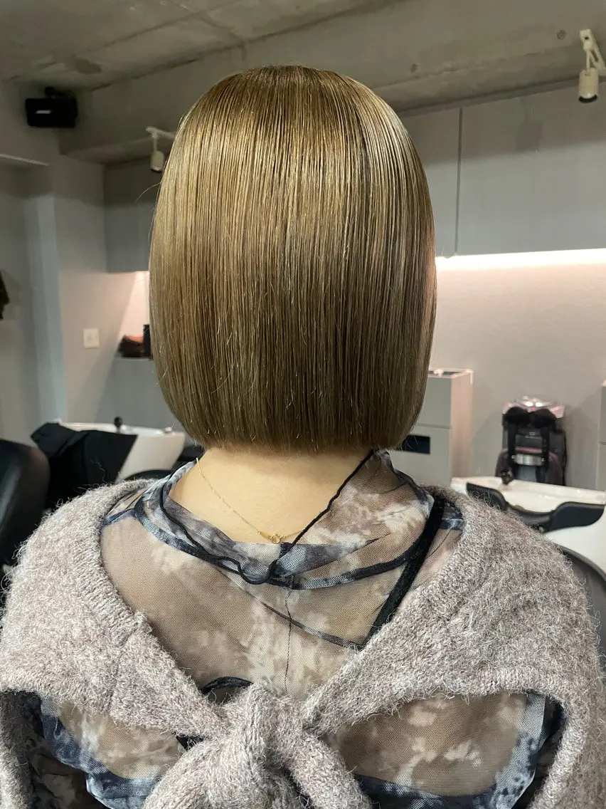 ミディアム カラー カット ヘアカラー トリートメント 表参道🌿赤み消し カラー/チナツのヘアスタイル