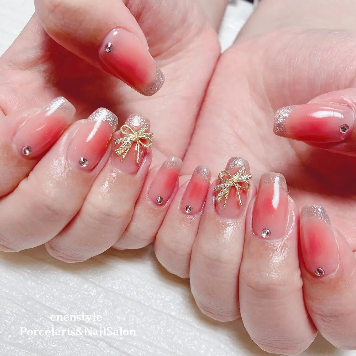 ミディアム ネイル 🐾enen style 🐾のネイルデザイン