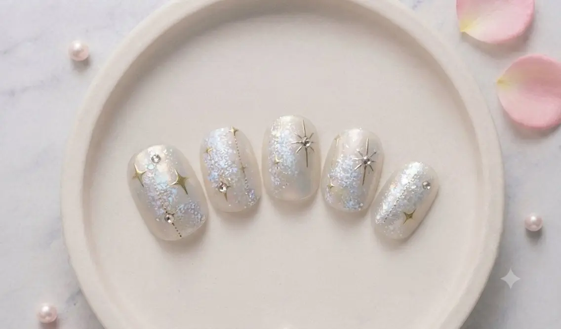 ネイル キラキラネイル ネイルチップ ワンホンネイル Michan Nailのネイルデザイン