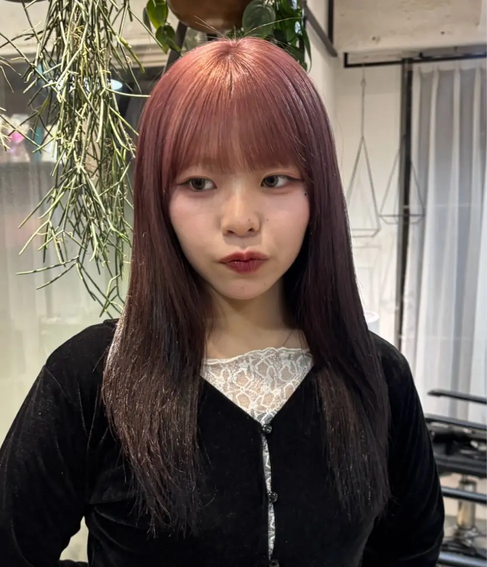 カラー ヘアカラー トリートメント miyu / Olive×縮毛矯正のヘアスタイル