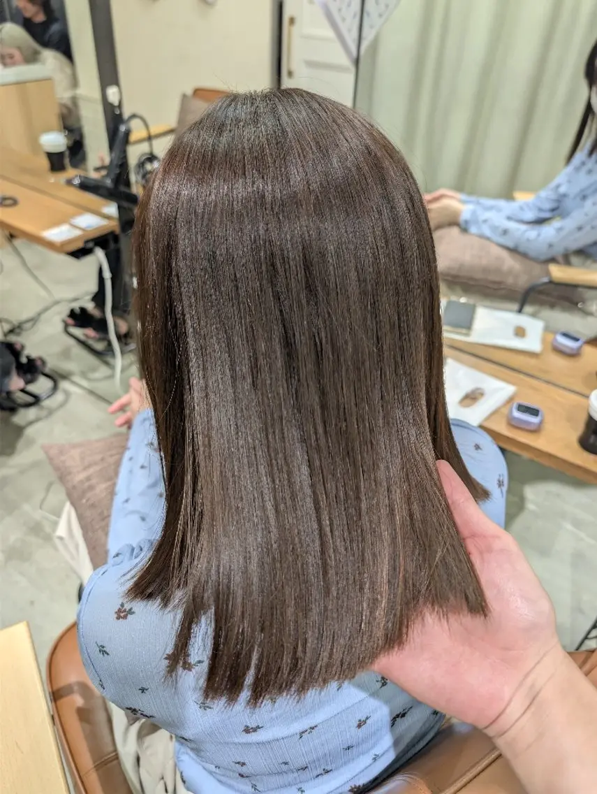ミディアム カラー ヘアカラー トリートメント カラー/銀座 /あおいのヘアスタイル