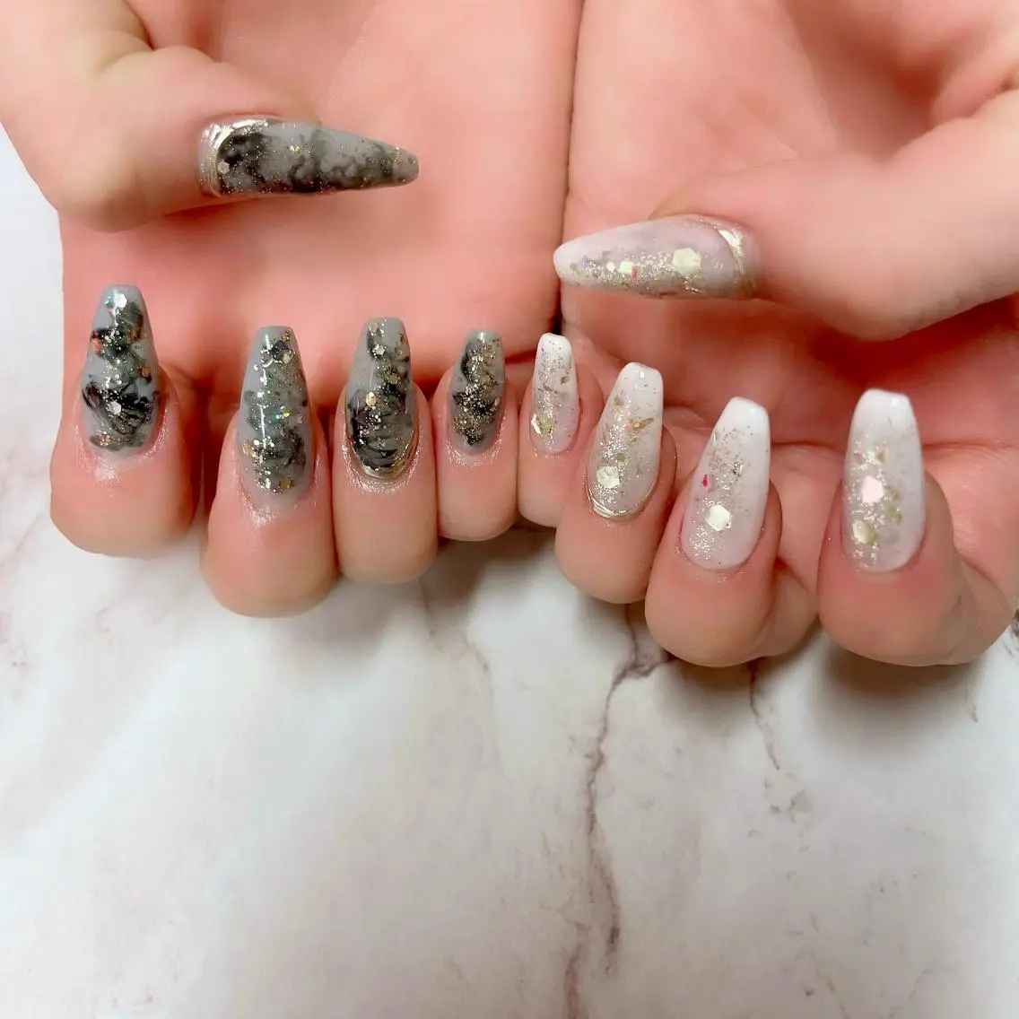 ネイル ジェルネイル 持ち込み スカルプネイル 冬ネイル ハンドネイル Nail salon 🎀Angeのネイルデザイン
