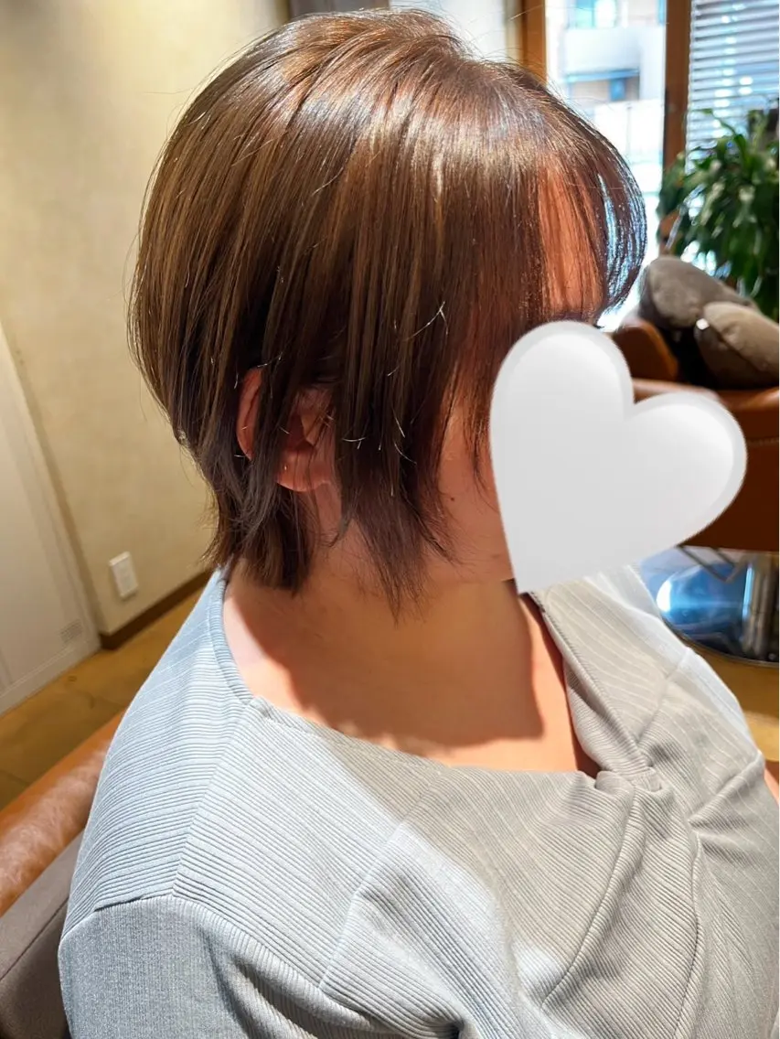ショート ボブレイヤー ボブ レイヤーカット end roll りんのヘアスタイル