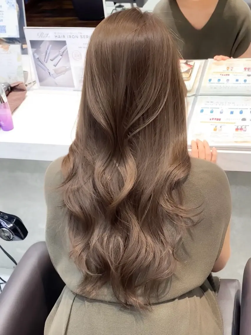 ロング ハッシュカット レイヤーカット カット ヘアカラー 🌙レイヤー/透明感 髪質改善/宮田💫のヘアスタイル