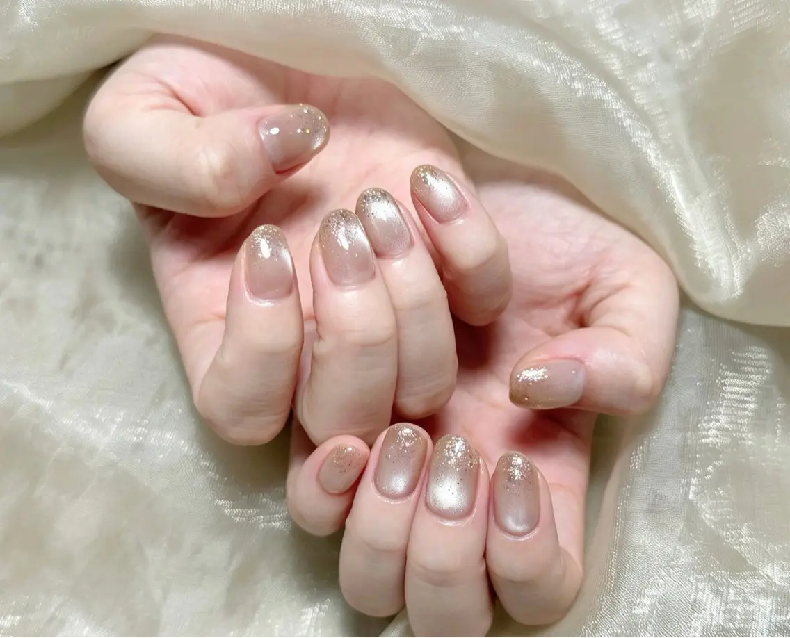 ネイル チークネイル 長さ出し フレンチネイル ジェルネイル 韓国ネイル ハンドネイル Lucky Nail Salon❶のネイルデザイン