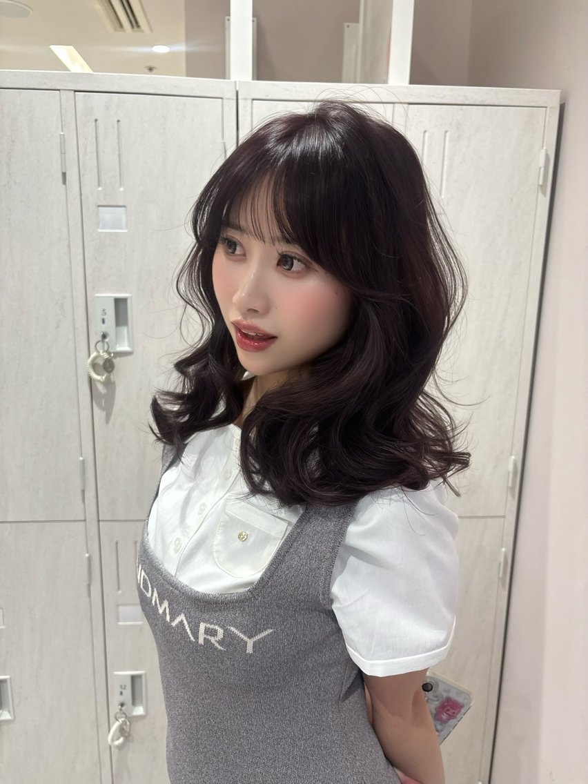 ミディアム カット ヘアカラー トリートメント 銀座/レイヤー Hazuki🪽のヘアスタイル