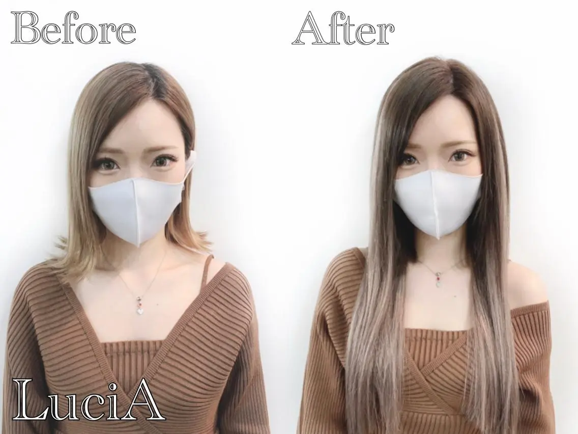 ロング カラー ヘアアレンジ エクステ トリートメント LuciA/エクステ カラー7:30〜のヘアスタイル