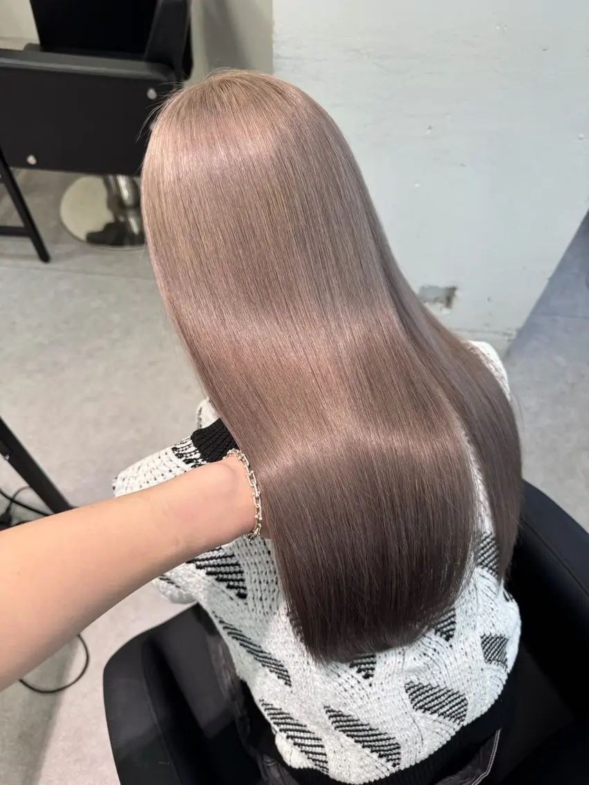 ロング カラー ヘアカラー ミルクティー/渋谷 shunta🌟🌟のヘアスタイル
