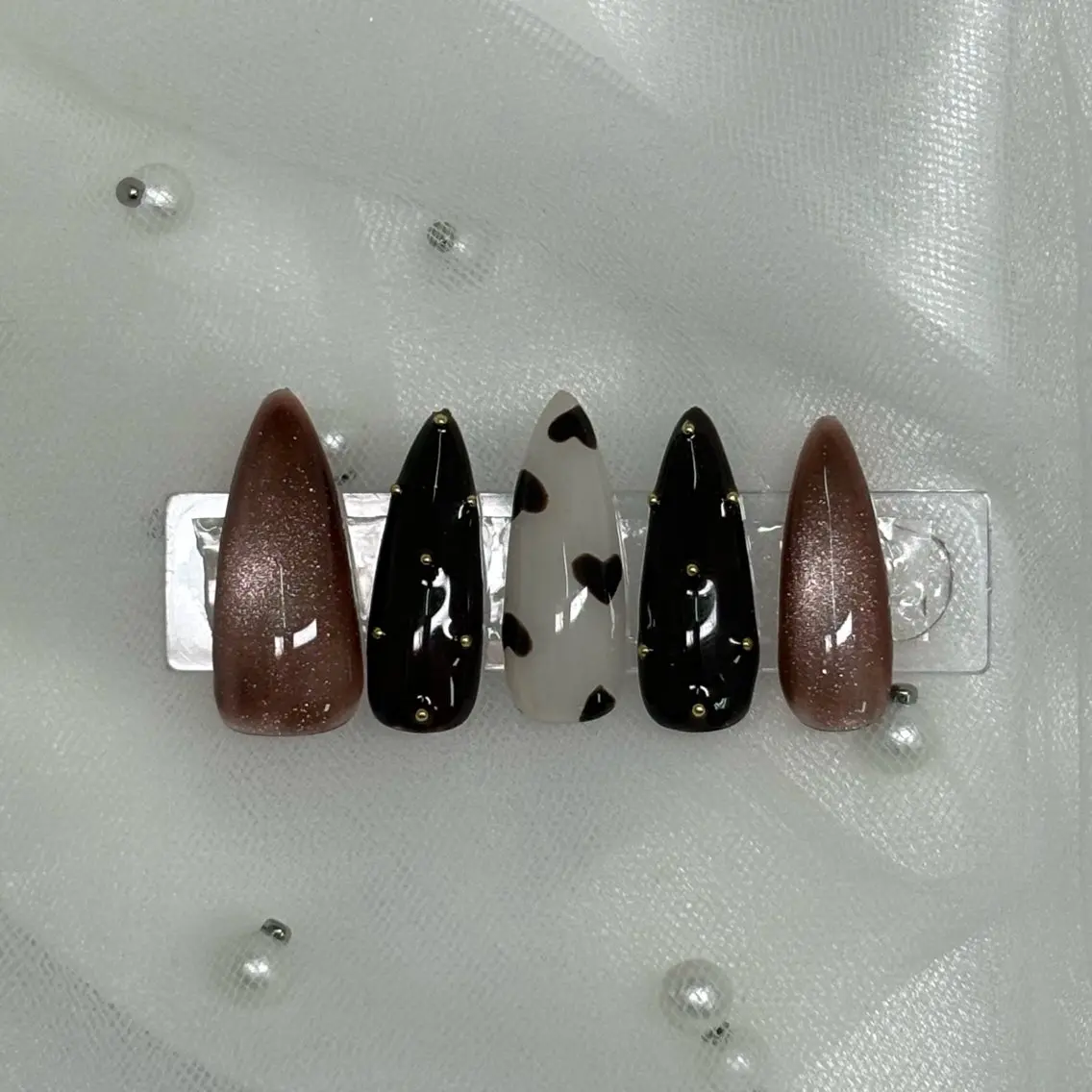 長さ出し10本【ハート✖️マグネット💅サンプルB】コースの写真
