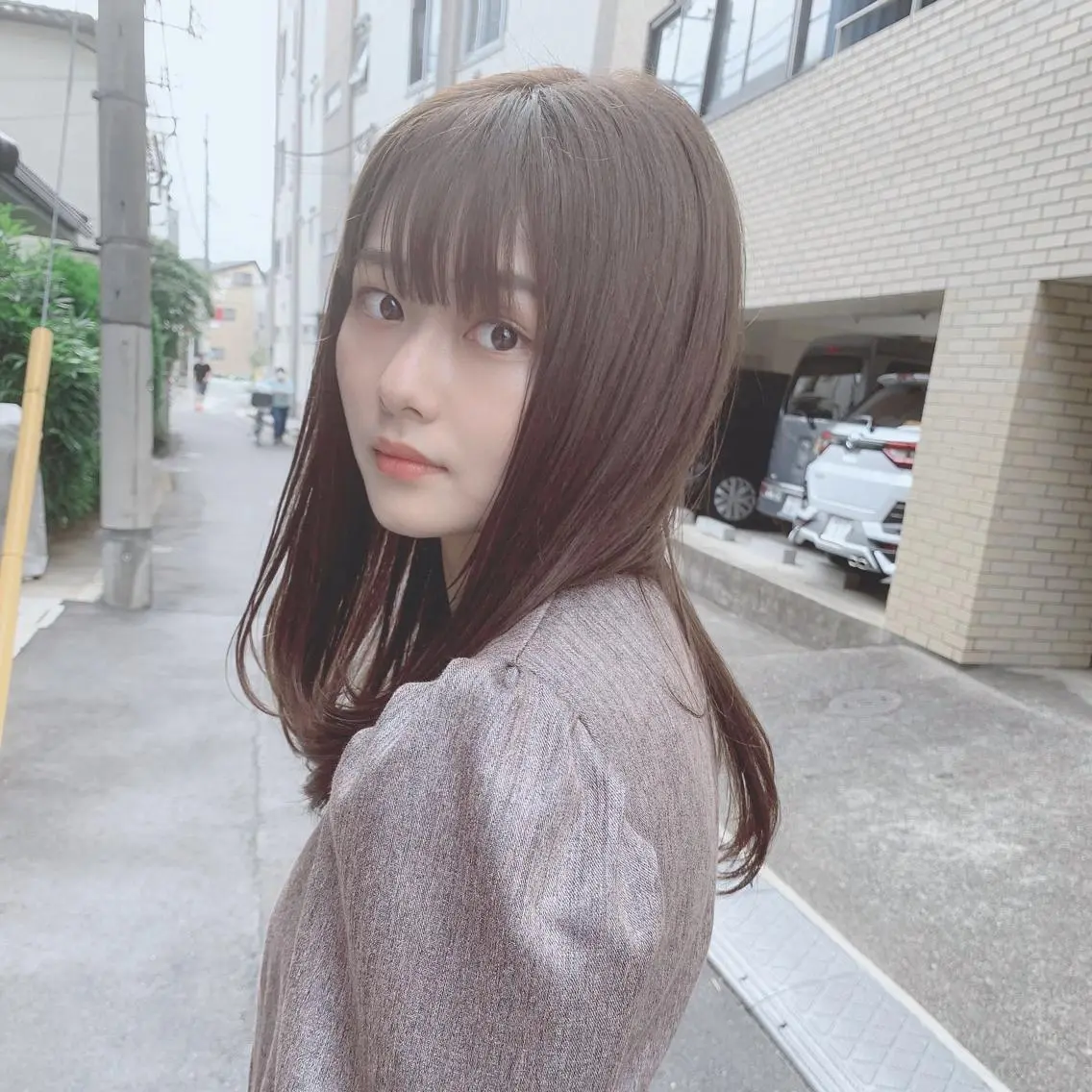 セミロング カラー パーマ ヘアアレンジ 【公式】amble luxe池袋東口🩷のヘアスタイル