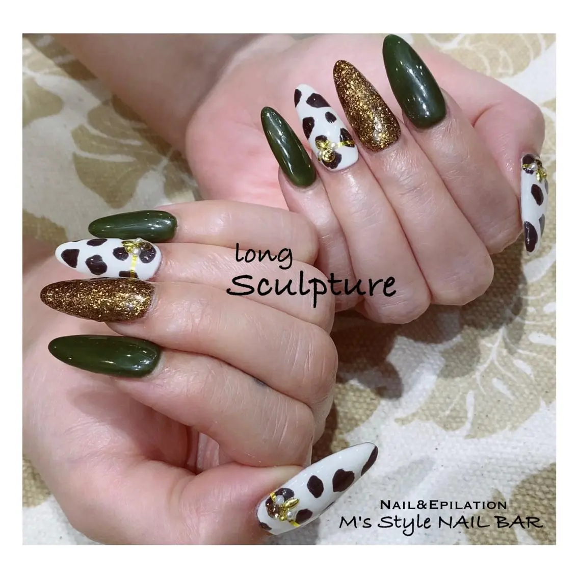ネイル ロングネイル スカルプネイル ハンドネイル M's Style NAIL BARのネイルデザイン