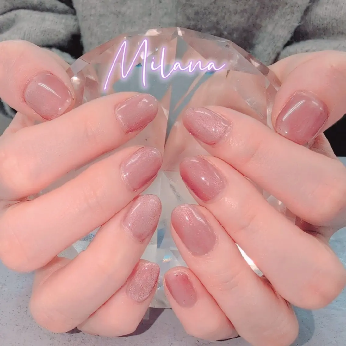 ネイル マグネットネイル ワンカラーネイル ハンドネイル Milana 川瀬のネイルデザイン