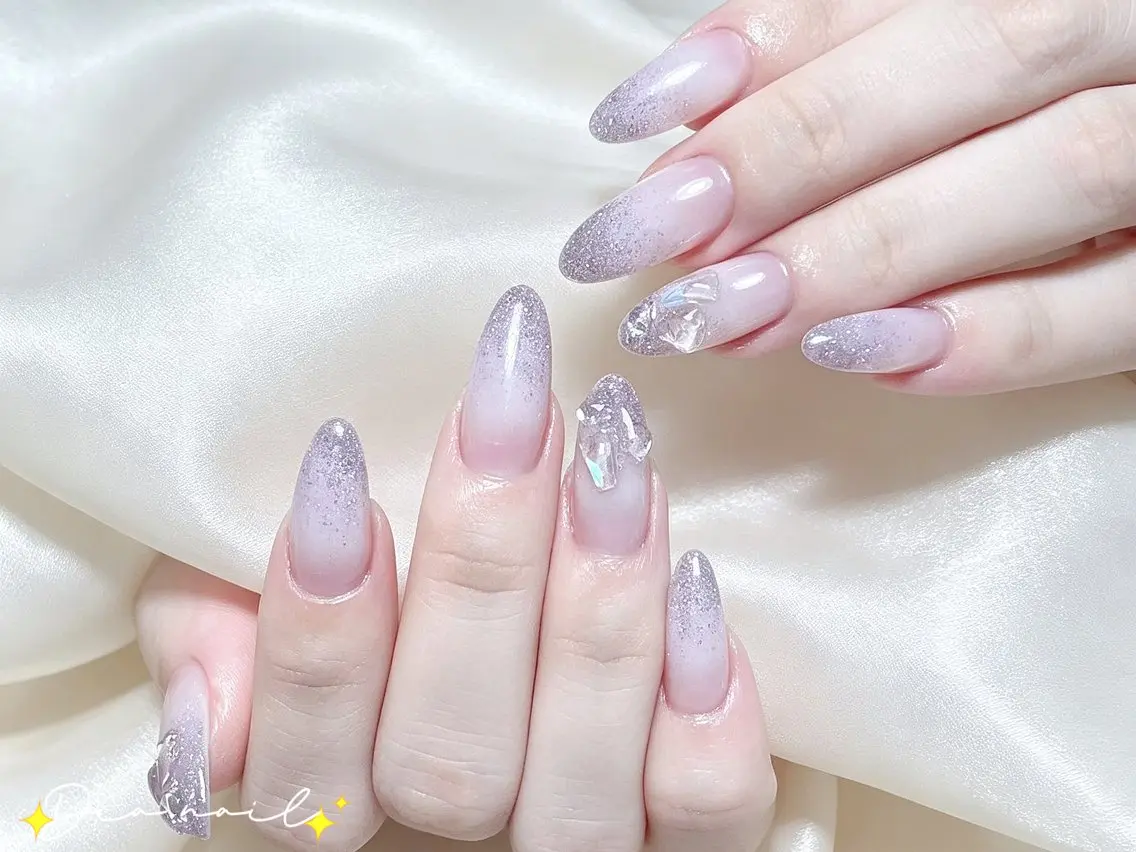 ネイル フットネイル 韓国ネイル レース マグネットネイル ニュアンスネイル ハンドネイル Dia nail サロンのネイルデザイン