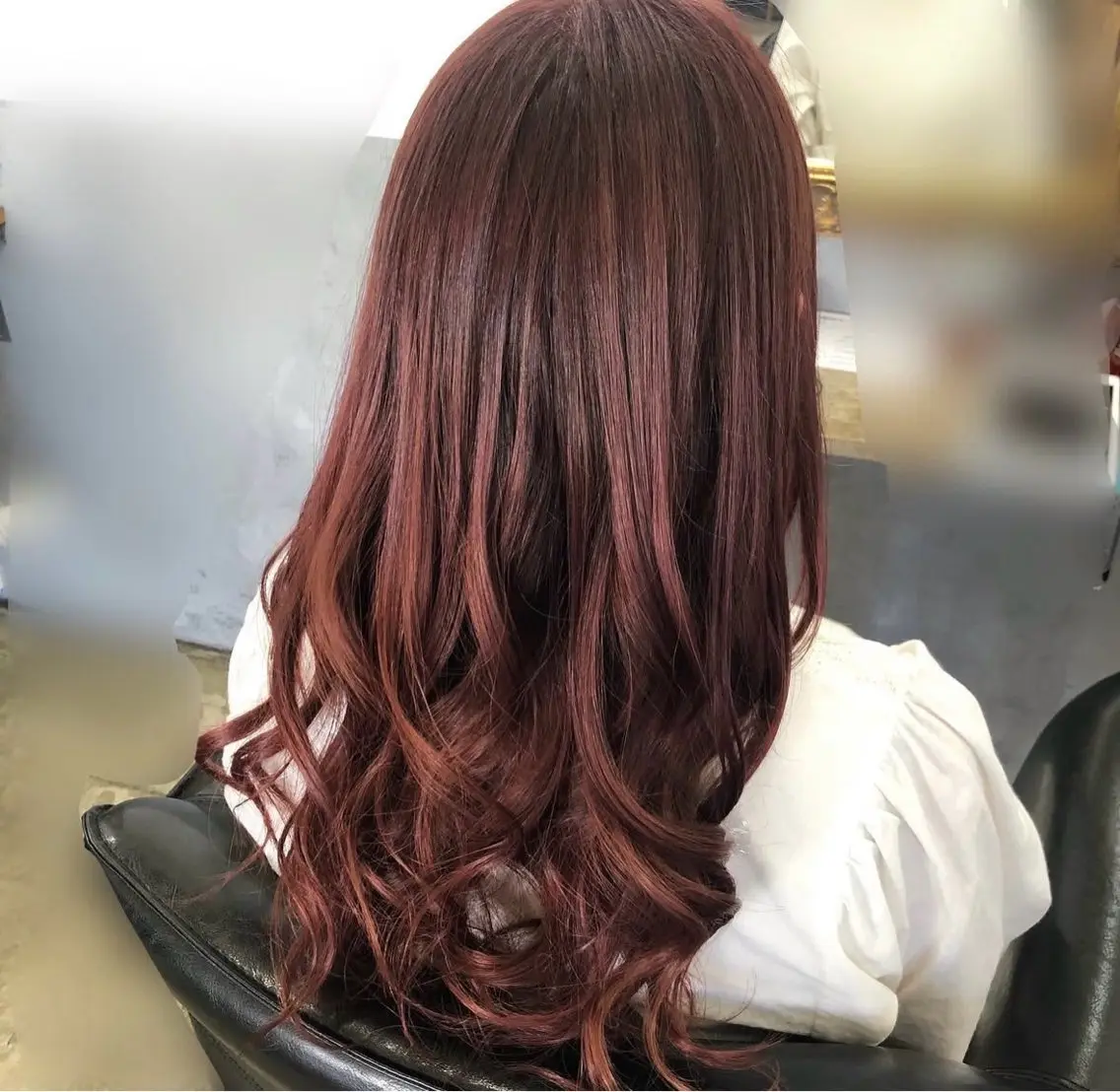 ロング カラー カット ヘアカラー トリートメント ヘアセット lore umeのヘアスタイル