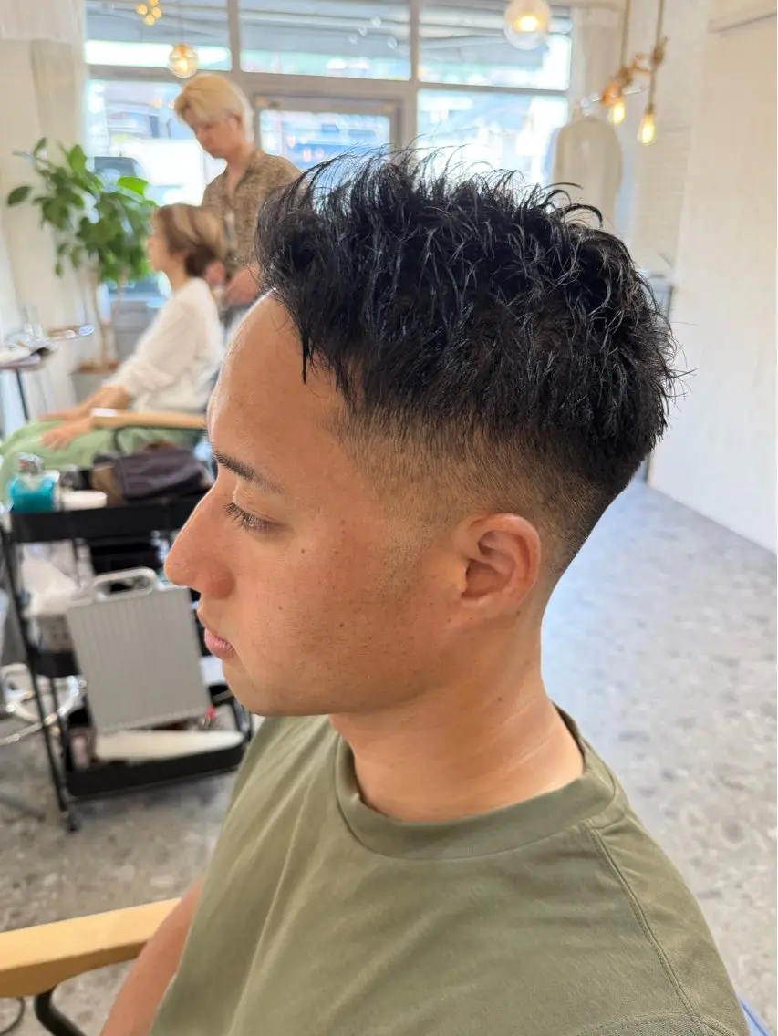ショート メンズ フェードカット メンズベリーショート ベリーショート ショートヘア 溝口 槙里也のヘアスタイル