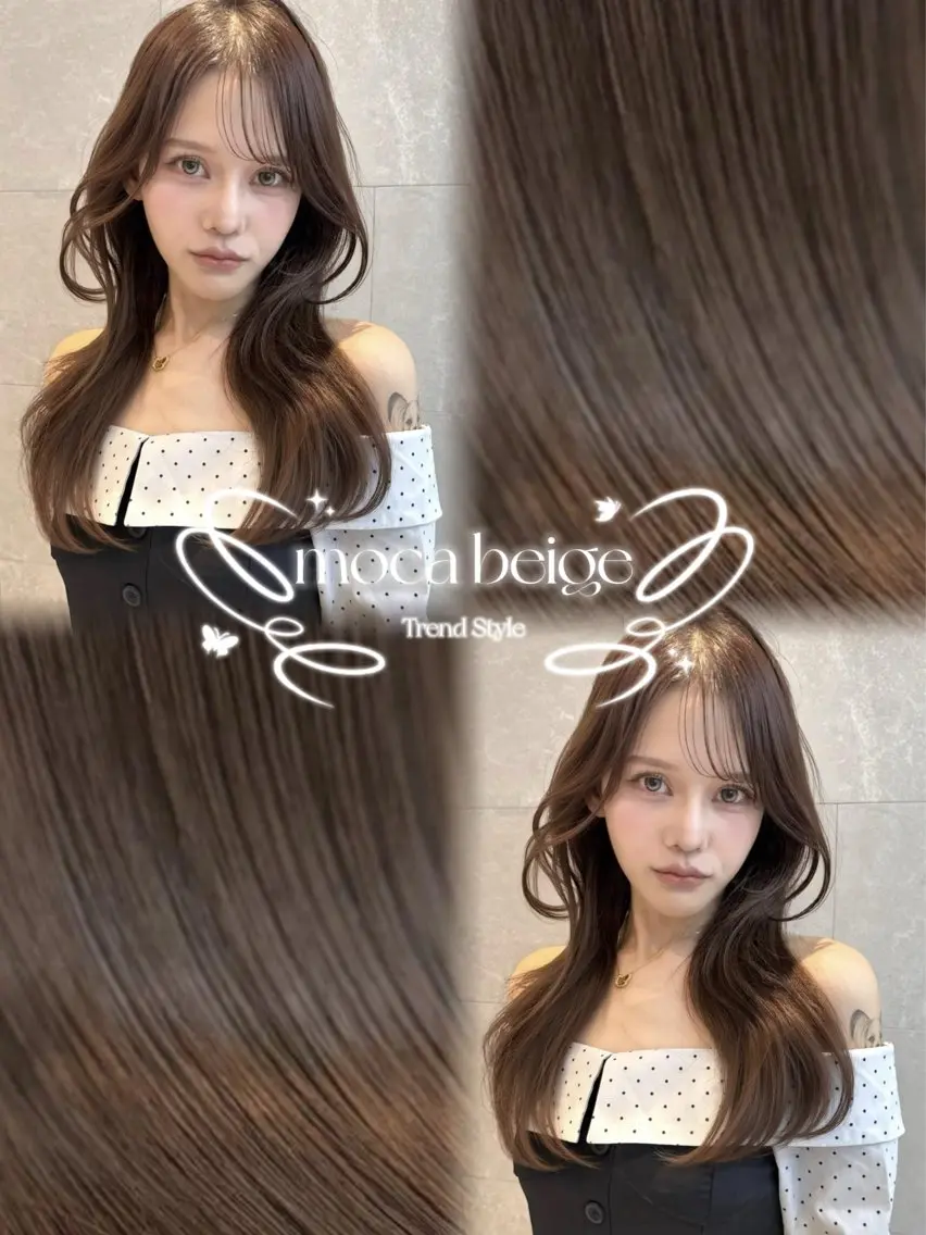セミロング カラー ベージュカラー モカベージュ ヘアカラー トリートメント 🍑ももか🍑モデル 様募集中/浦和🦋のヘアスタイル