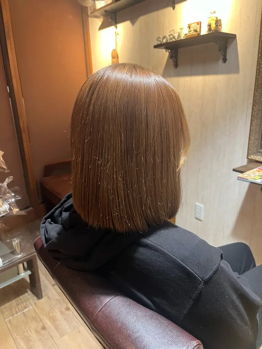 ミディアム 縮毛矯正 . Lｉｅのヘアスタイル