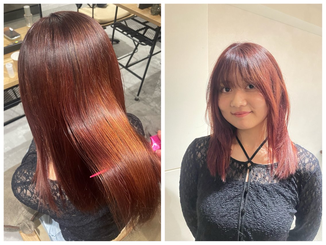 カラー ヘアカラー 天王町×艶感 カラー 🍒サヤ🍒のヘアスタイル