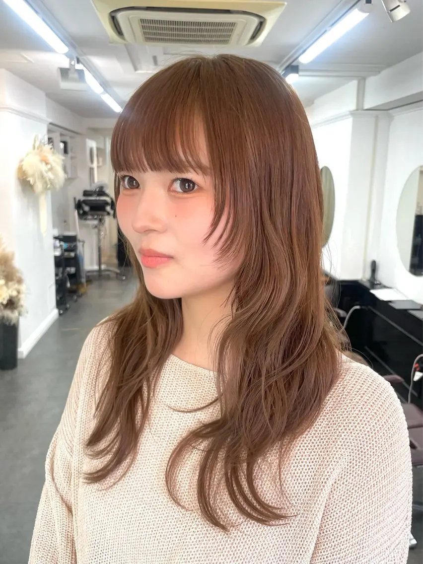 ロング カラー カット ヘアカラー トリートメント 野町好花 レイヤー/髪質改善のヘアスタイル