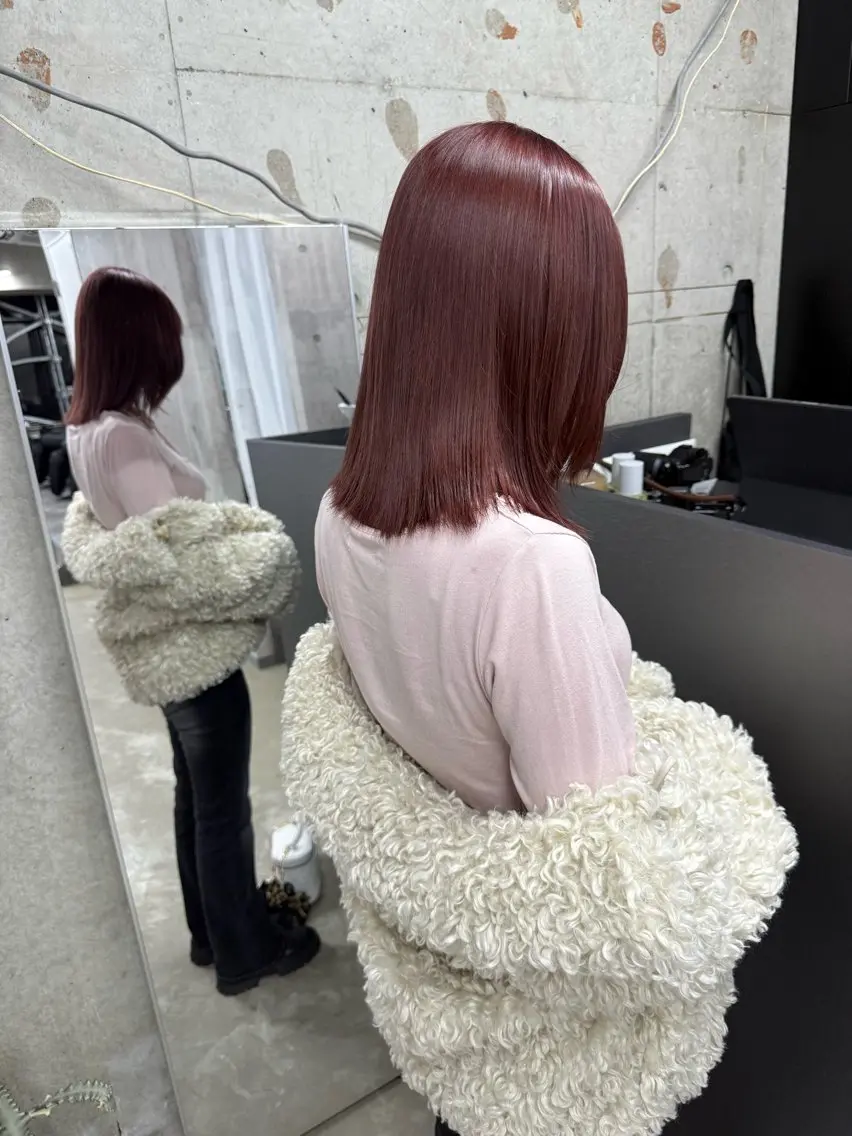 ミディアム ヘアカラー 大野 翔輝のヘアスタイル