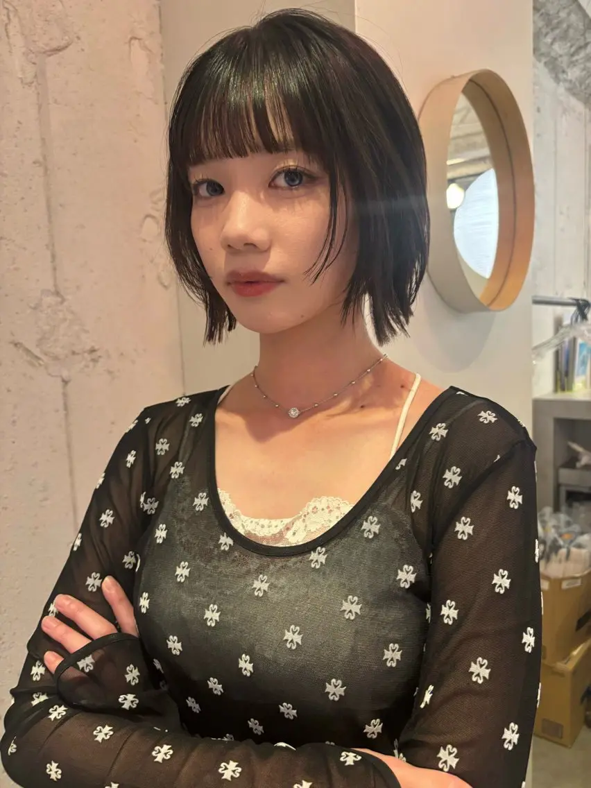 ショート ボブレイヤー ボブ レイヤーカット カット ヘアカラー Iwai sのヘアスタイル
