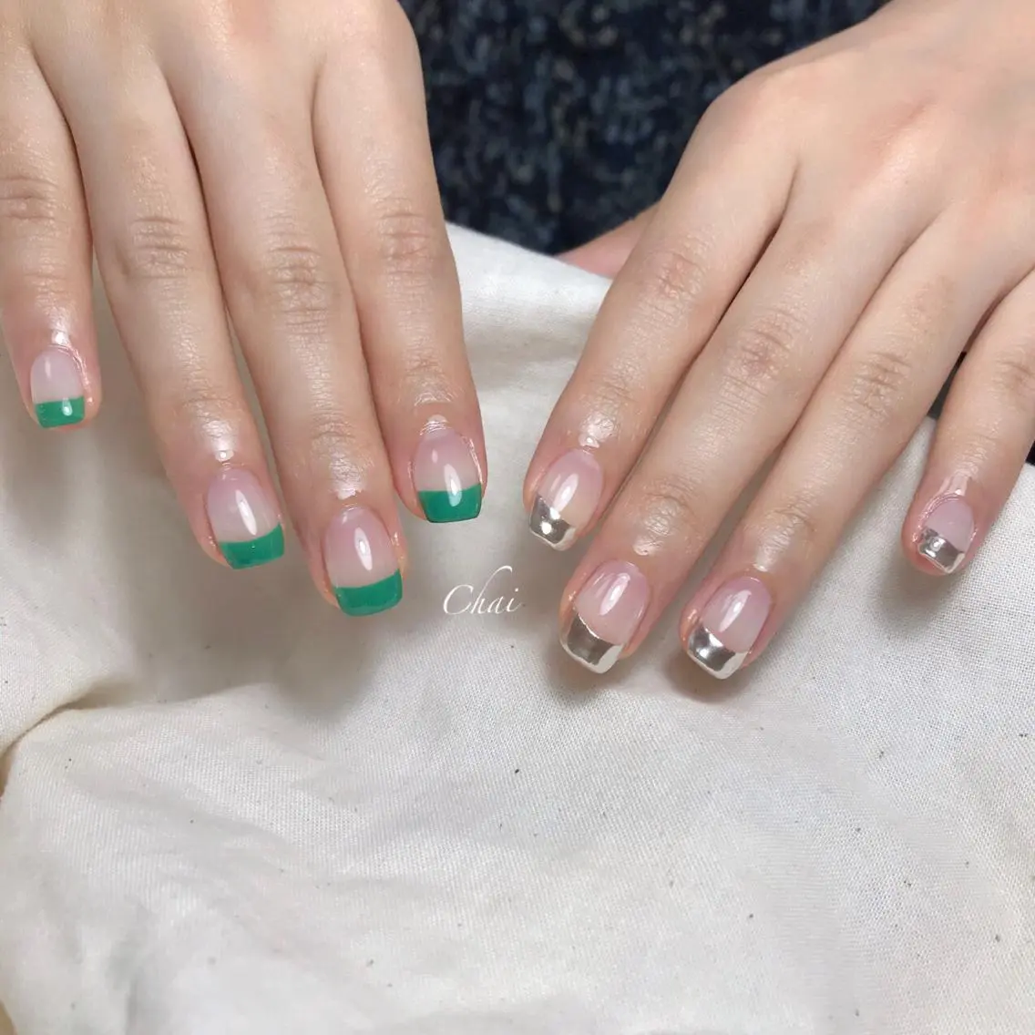 ネイル ミラーネイル ハンドネイル chai nail _ai📍鶴橋/桃谷のネイルデザイン