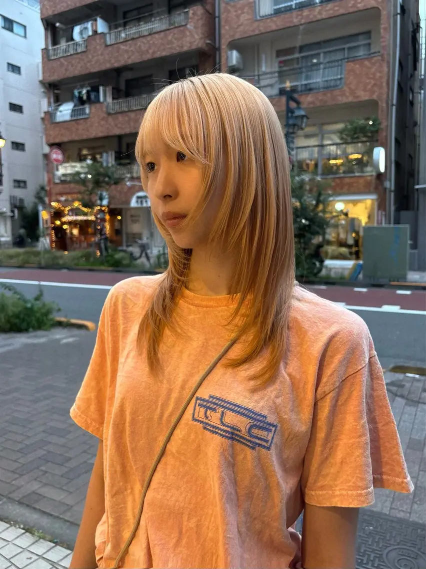 セミロング カラー レイヤーカット シャギー カット ヘアカラー トリートメント 艶カラー/レイヤー /atsumi🪷のヘアスタイル