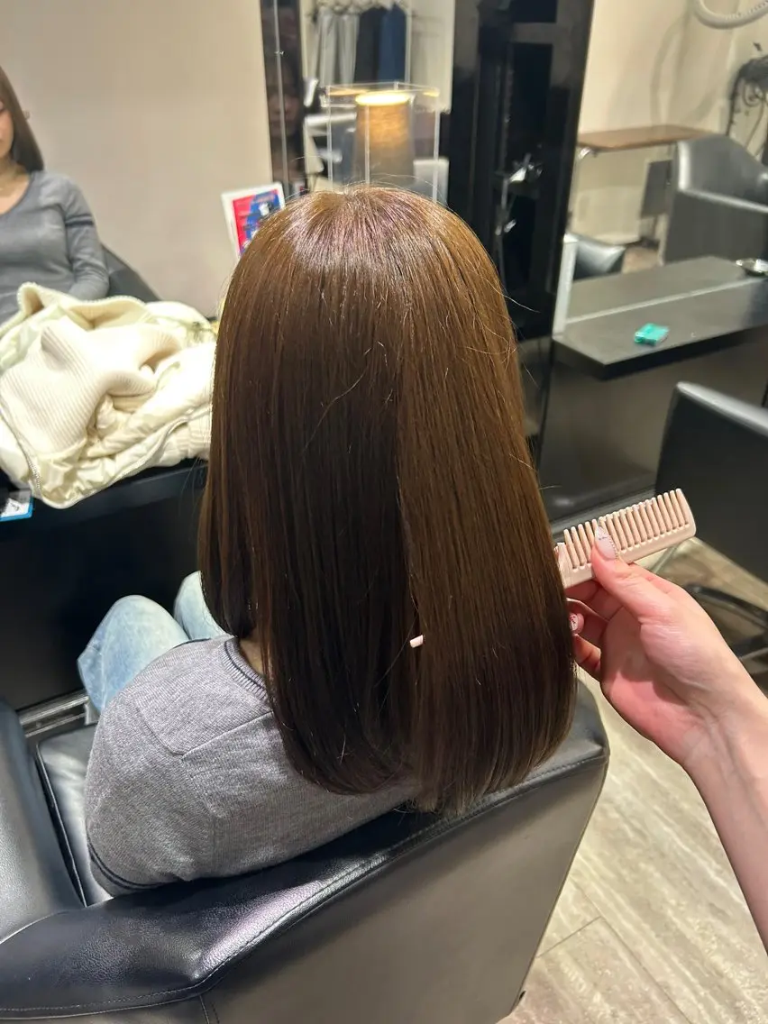 ミディアム カット ヘアカラー トリートメント ishizuka toaのヘアスタイル