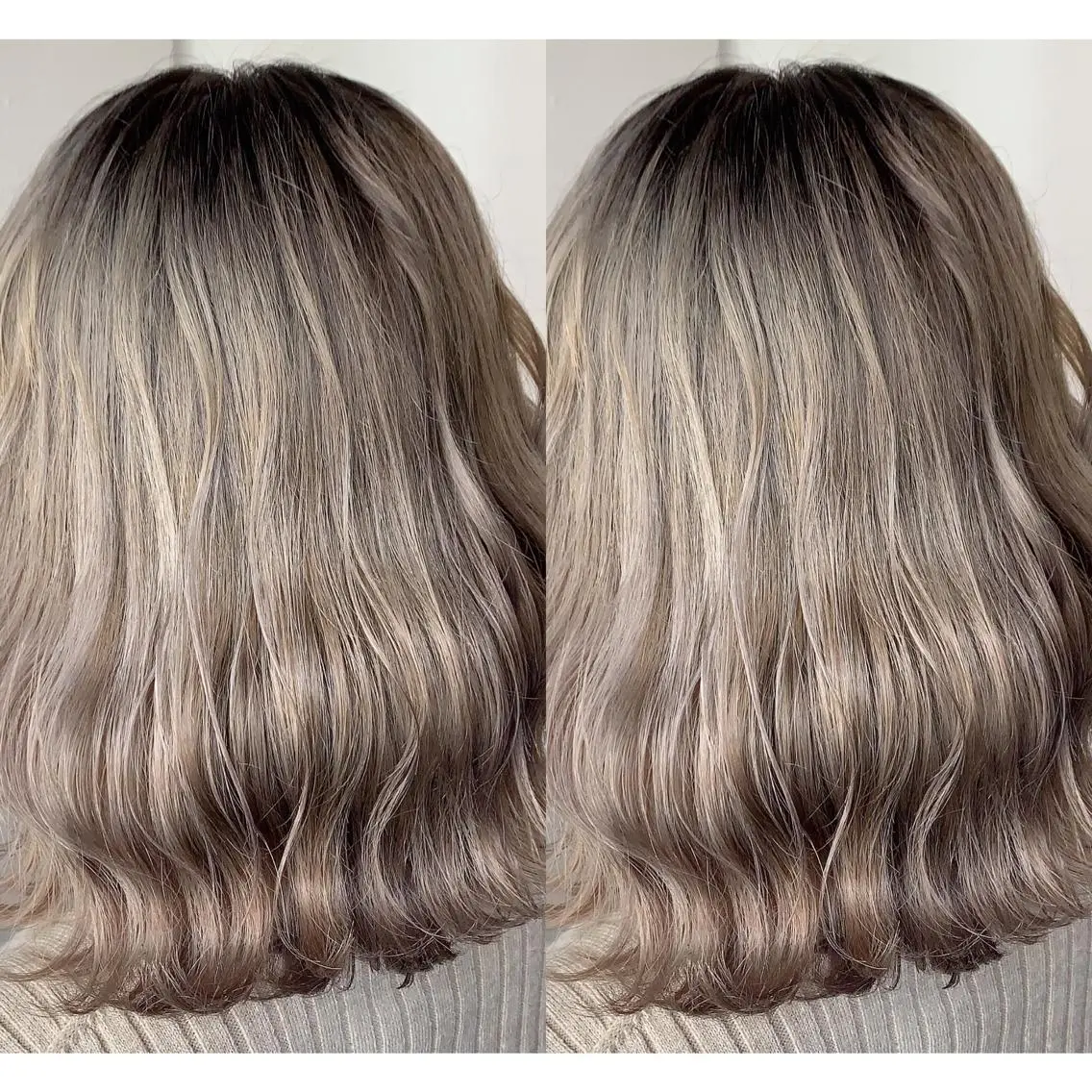 ミディアム カラー ブリーチ ブロンド ケアブリーチ グラデーションカラー ホワイトブロンド ヘアカラー 似合わせ/ カラー.岡田友仁のヘアスタイル