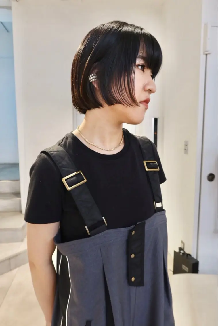 ショート ボブ 顔周りカット/透明感 カラー✂️MEIのヘアスタイル