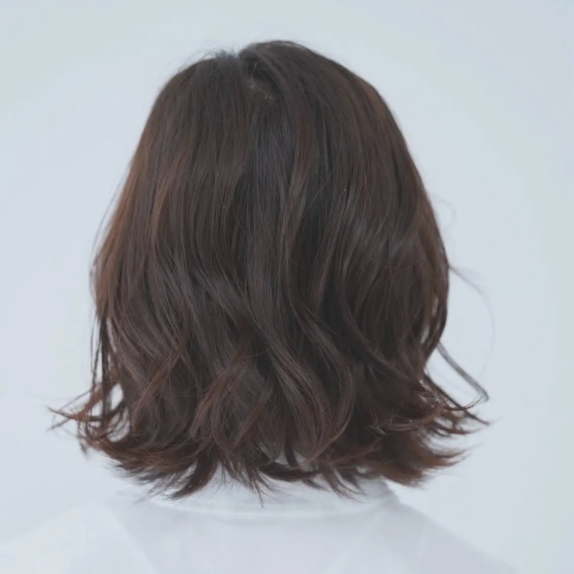 ミディアム カラー ヘアアレンジ カット 韓国×艶髪 さきのヘアスタイル