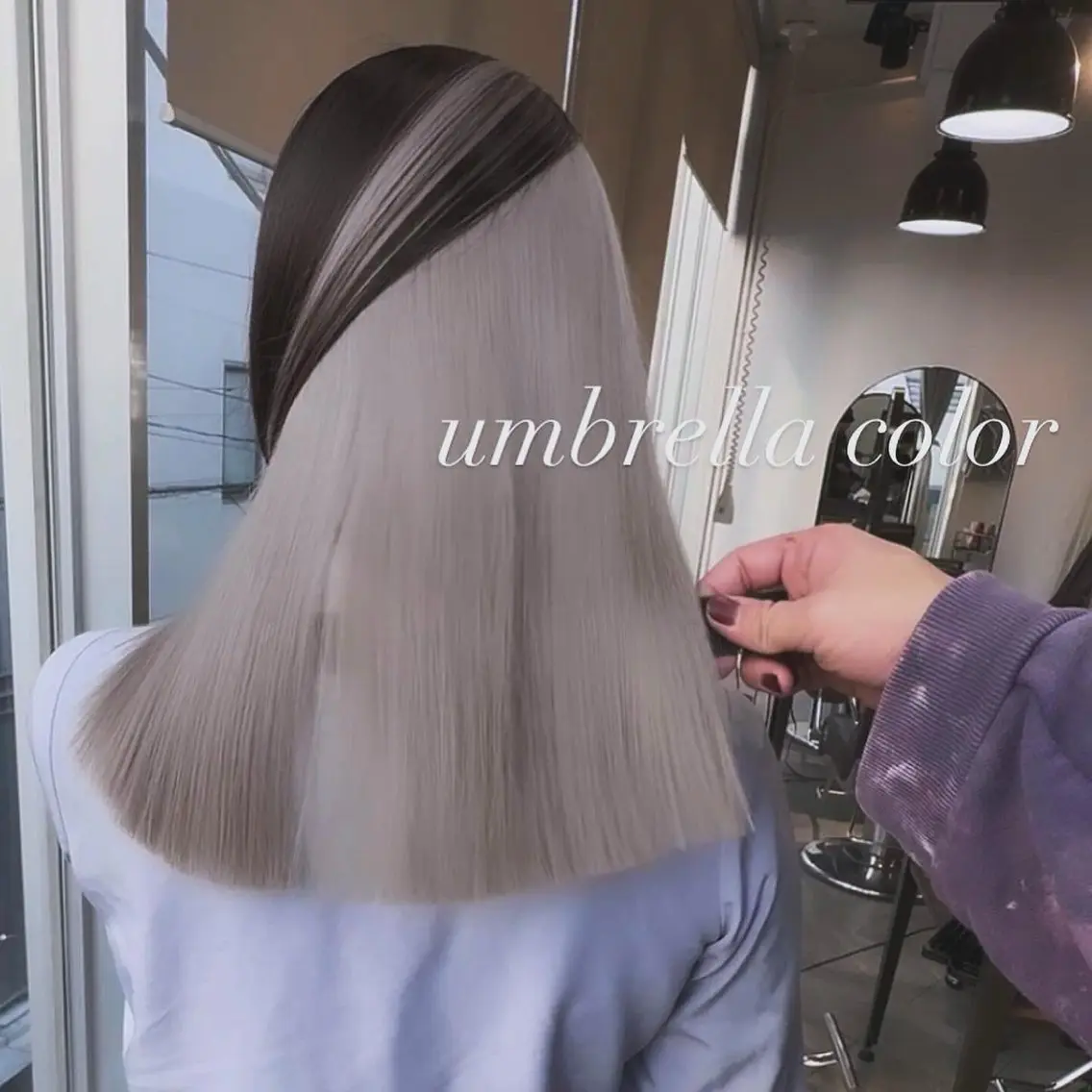 セミロング カラー カット ヘアカラー トリートメント ヘアセット 💜ハイトーン💛 マジカルかいちゃんのヘアスタイル