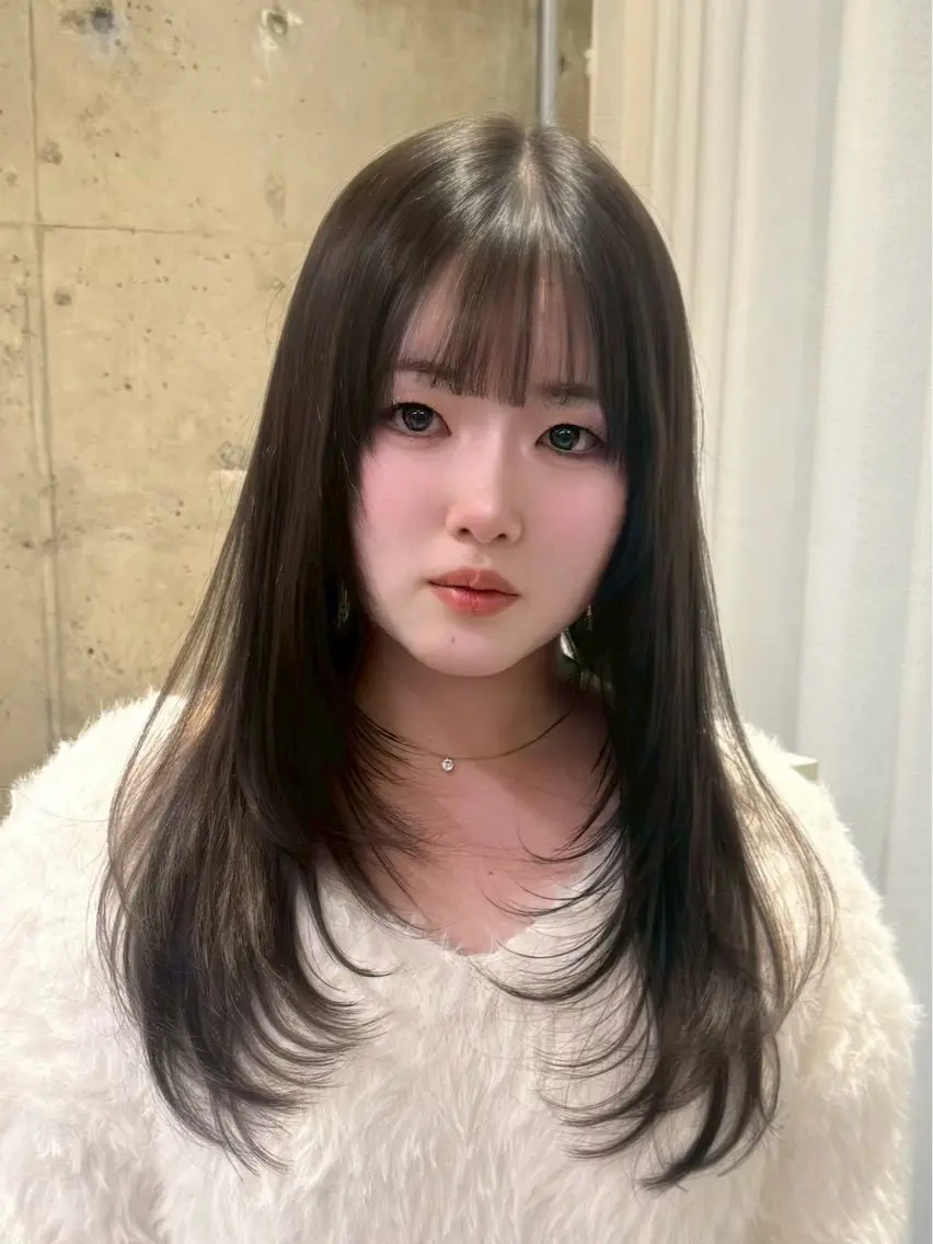 ロング 韓国風ヘア ロング 似合わせカット votan lilleyのヘアスタイル