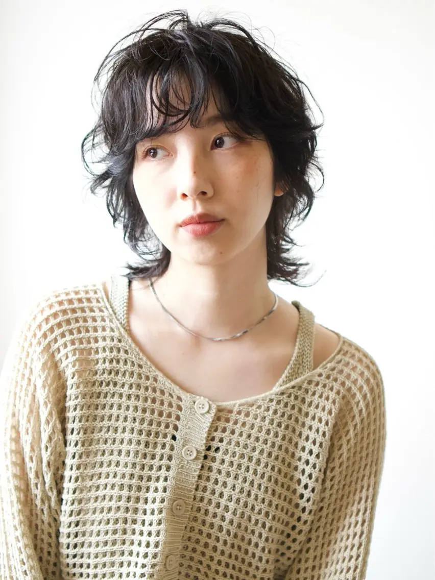 ミディアム カラー パーマ KANO🌷 艶カラーのヘアスタイル