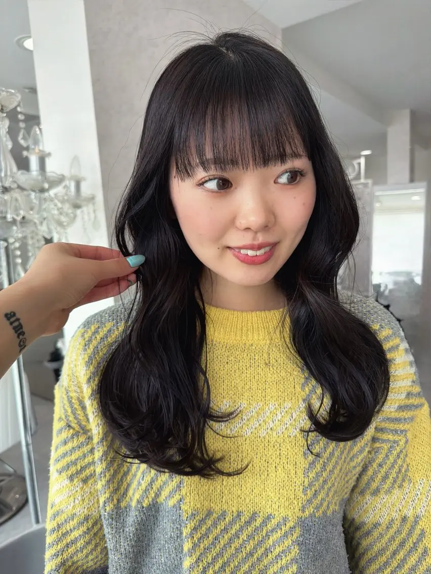 ロング カラー カット ヘアカラー トリートメント TaNa. 笑南(えみな)のヘアスタイル