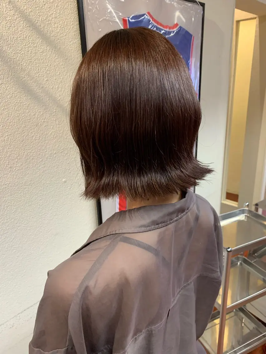 ミディアム パープルカラー トリートメント Yuuki🌷名古屋 栄 カラー/ボブのヘアスタイル