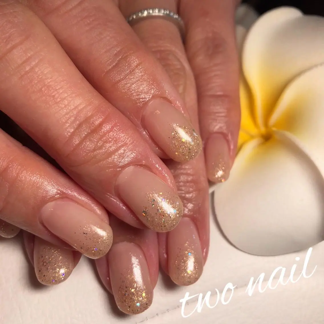 ネイル ラメ(グリッター) ハンドネイル two nailのネイルデザイン