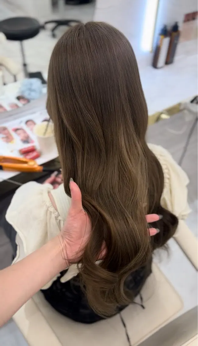 ロング カラー ベージュカラー ヘーゼル ヘアカラー 髪質改善🫧 カラー特化/Hinaのヘアスタイル