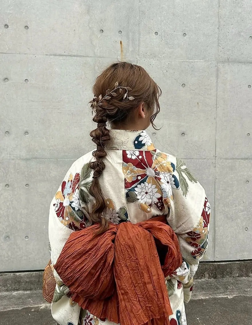 【 夏祭り限定🎐】崩れない浴衣ヘアセット ⟡.·の写真