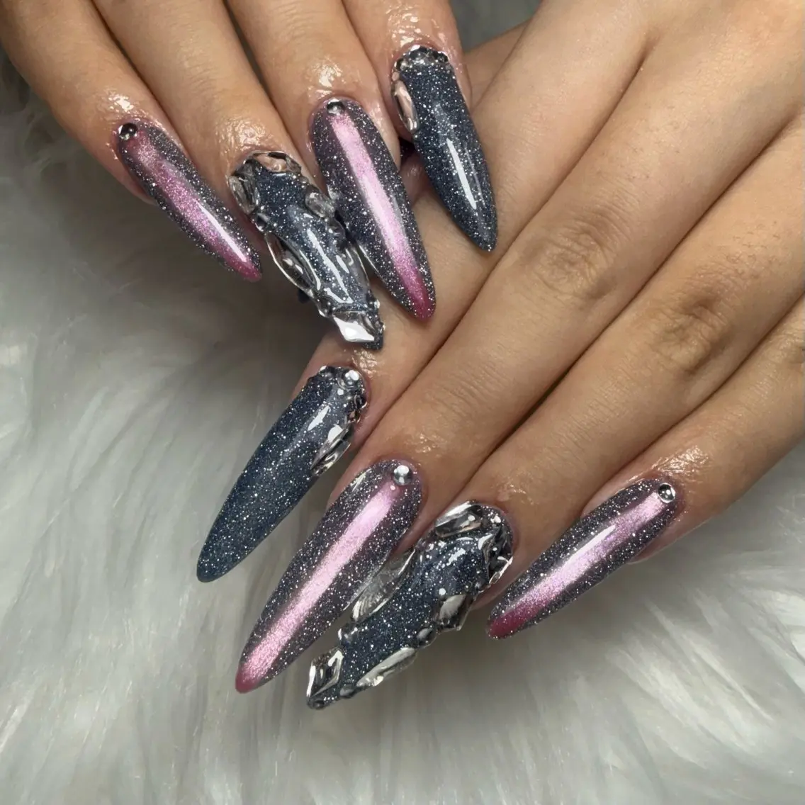 メンズ ネイル フラッシュネイル ハンドネイル L'ino nailのネイルデザイン