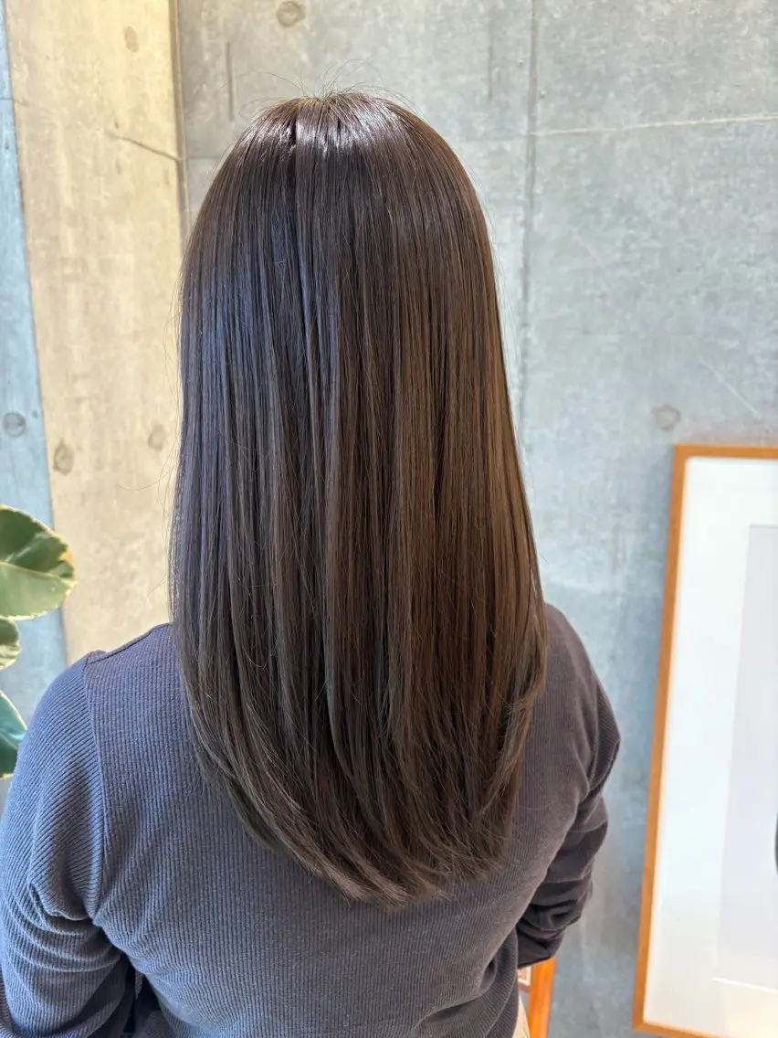 ロング 縮毛矯正 こぐれ みさきのヘアスタイル
