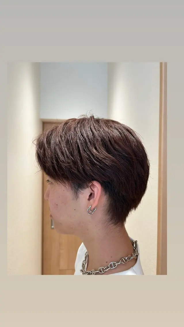 カラー ブラウンカラー ヘアカラー 山﨑 蓮のヘアスタイル