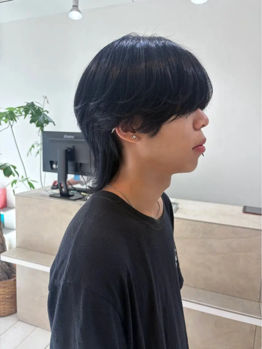 カラー メンズ ヘアカラー トリートメント ワンカラー🌙.* 艶カラー/NeNeのヘアスタイル