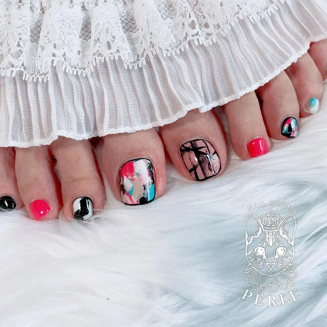 ネイル フットネイル nail room Perleのネイルデザイン