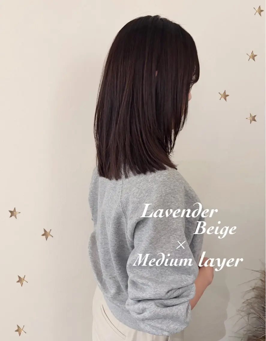 ミディアム カラー カット ヘアカラー 市川 千夏のヘアスタイル