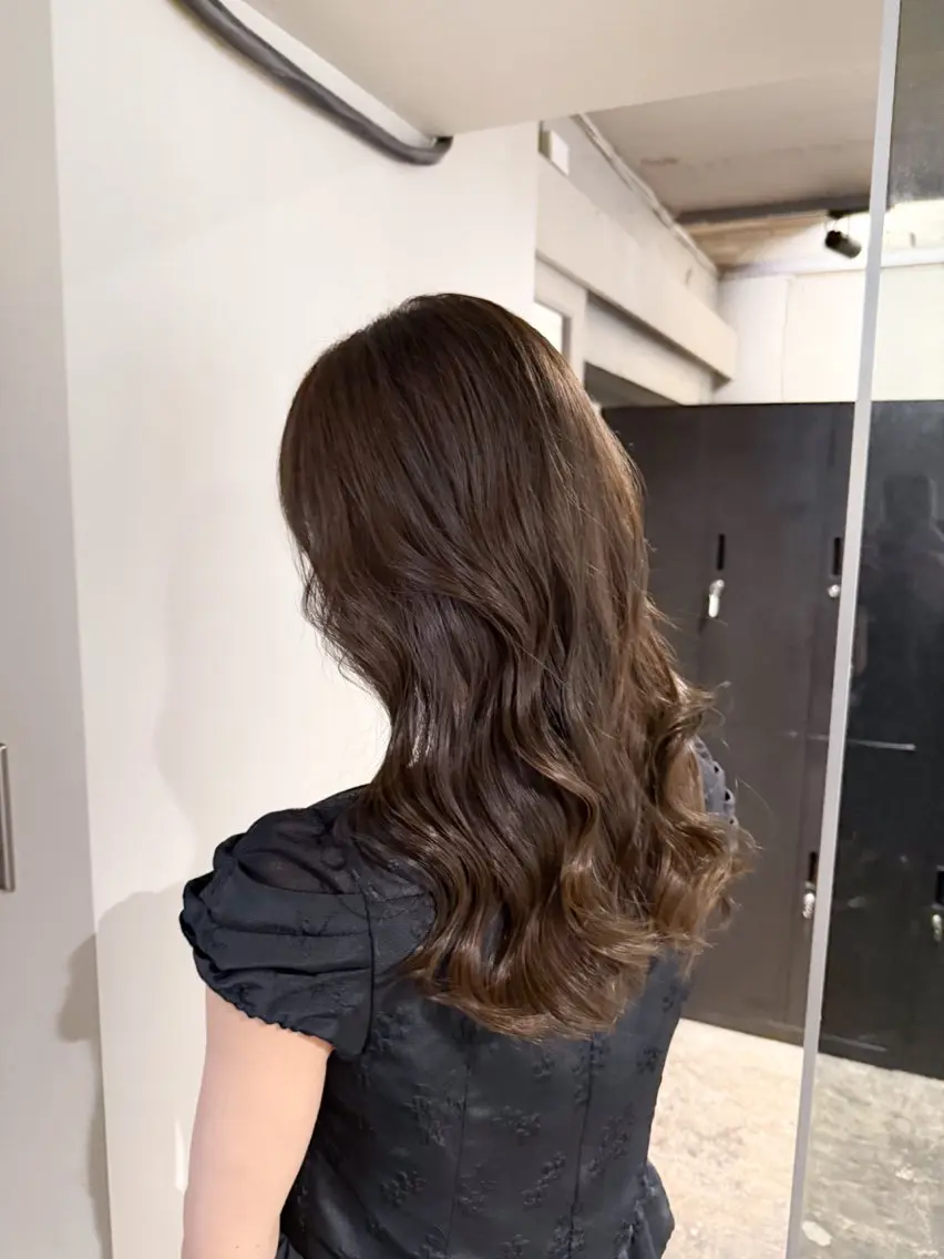セミロング 渋谷ケアブリーチ ❤️‍🔥徳田空悟のヘアスタイル