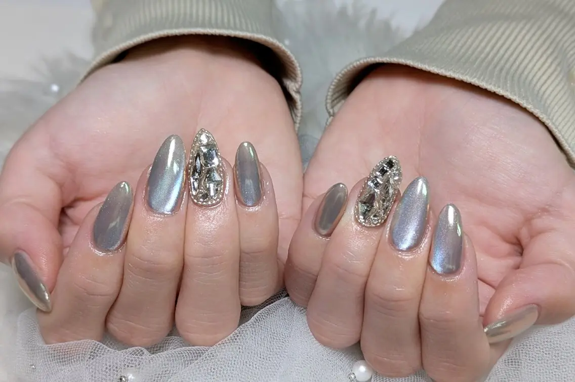 ネイル マグネットネイル 持ち込み ハンドネイル m&pPrivate nailsalonのネイルデザイン