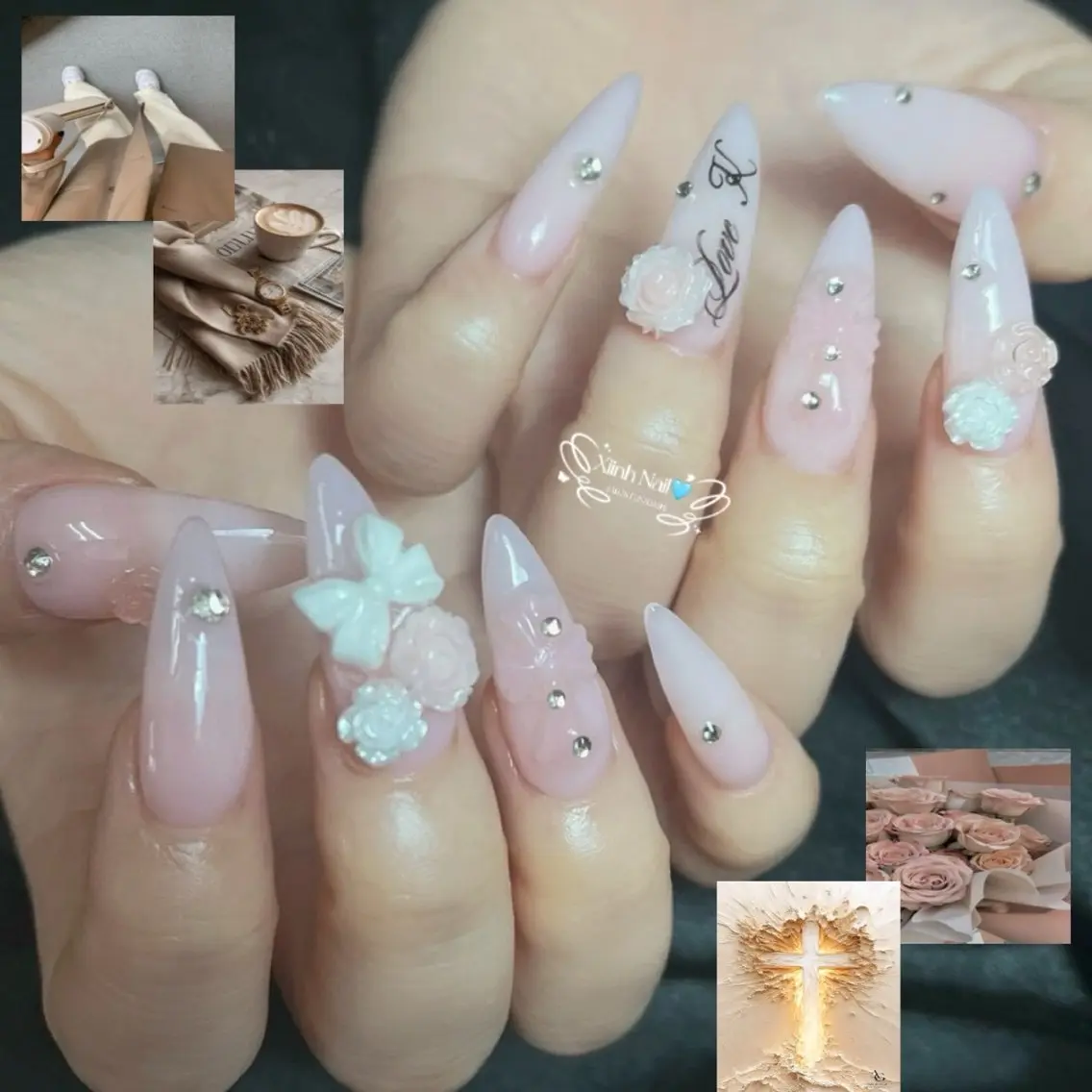 ネイル チークネイル 桜ネイル 長さ出し フットネイル ジェルネイル ハンドネイル XIINH NAIL SALONのネイルデザイン