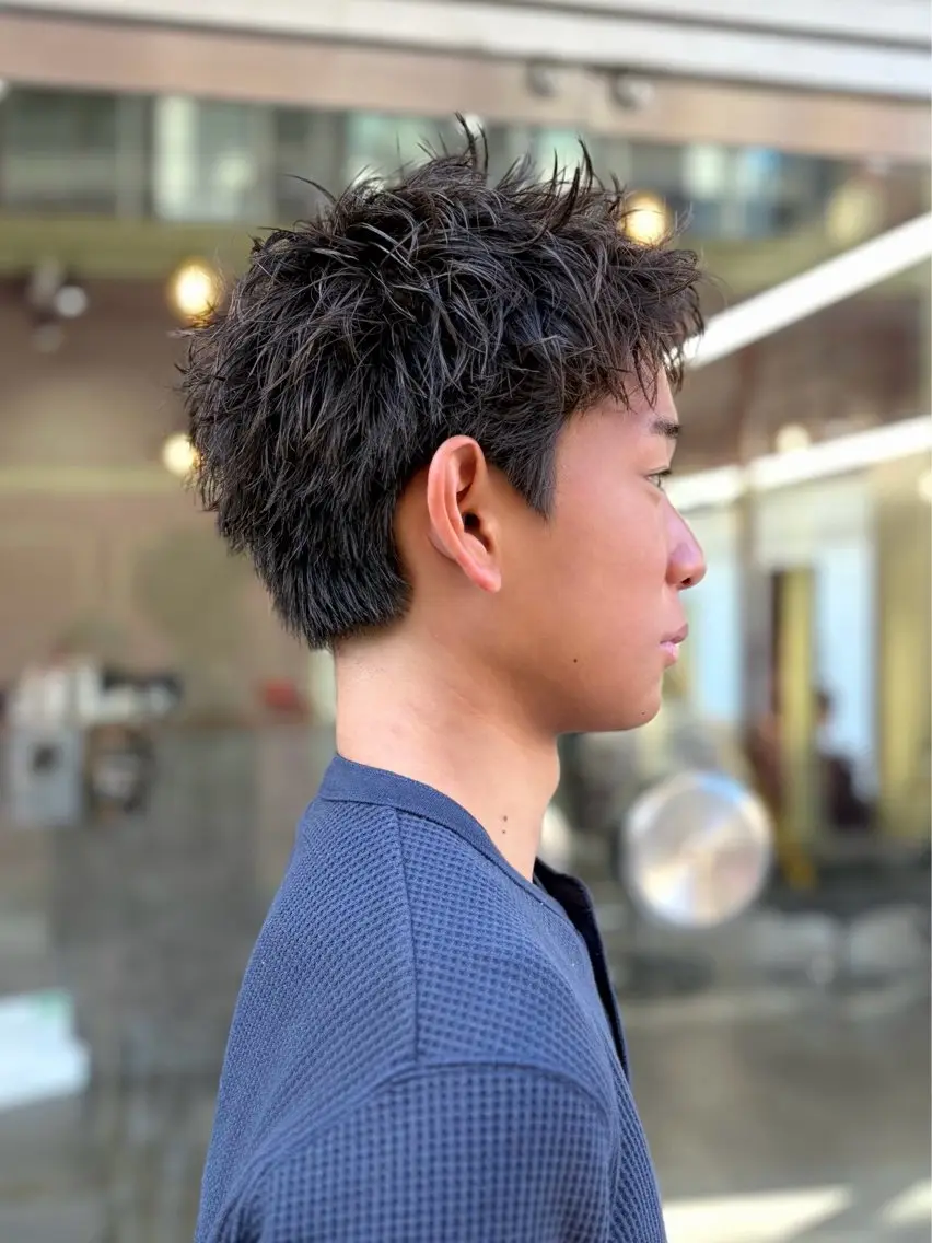 ショート パーマ メンズ ✂︎メンズ特化船橋 パーマ優希のヘアスタイル